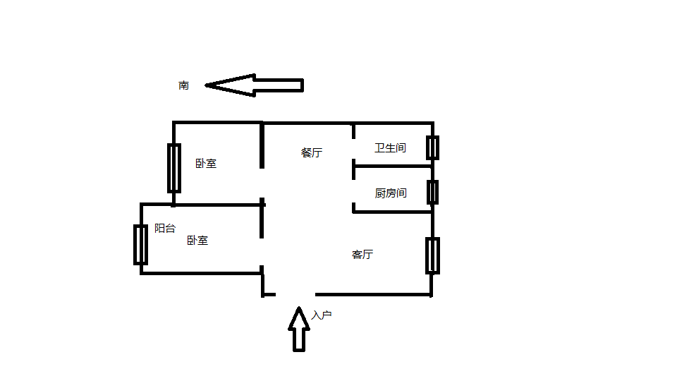 方大花苑 2室2厅1卫 81m&sup2;