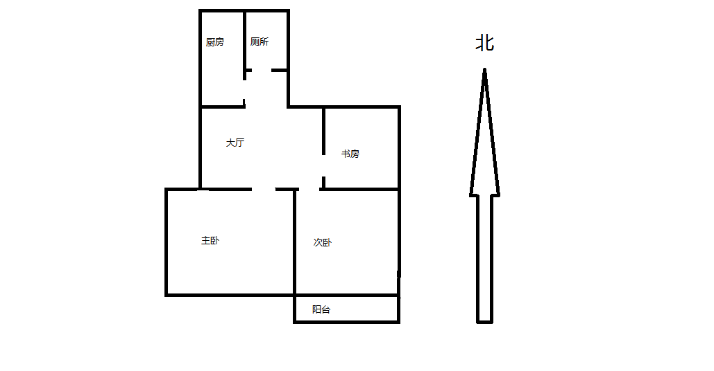 北濠桥新村 3室1厅1卫 70.00m&sup2;