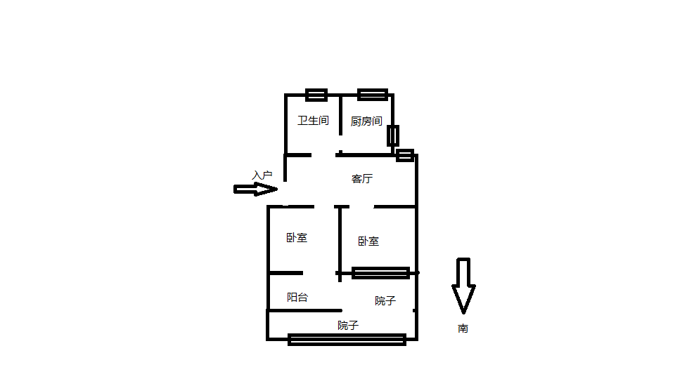 光明西村 2室1厅1卫 60m&sup2;