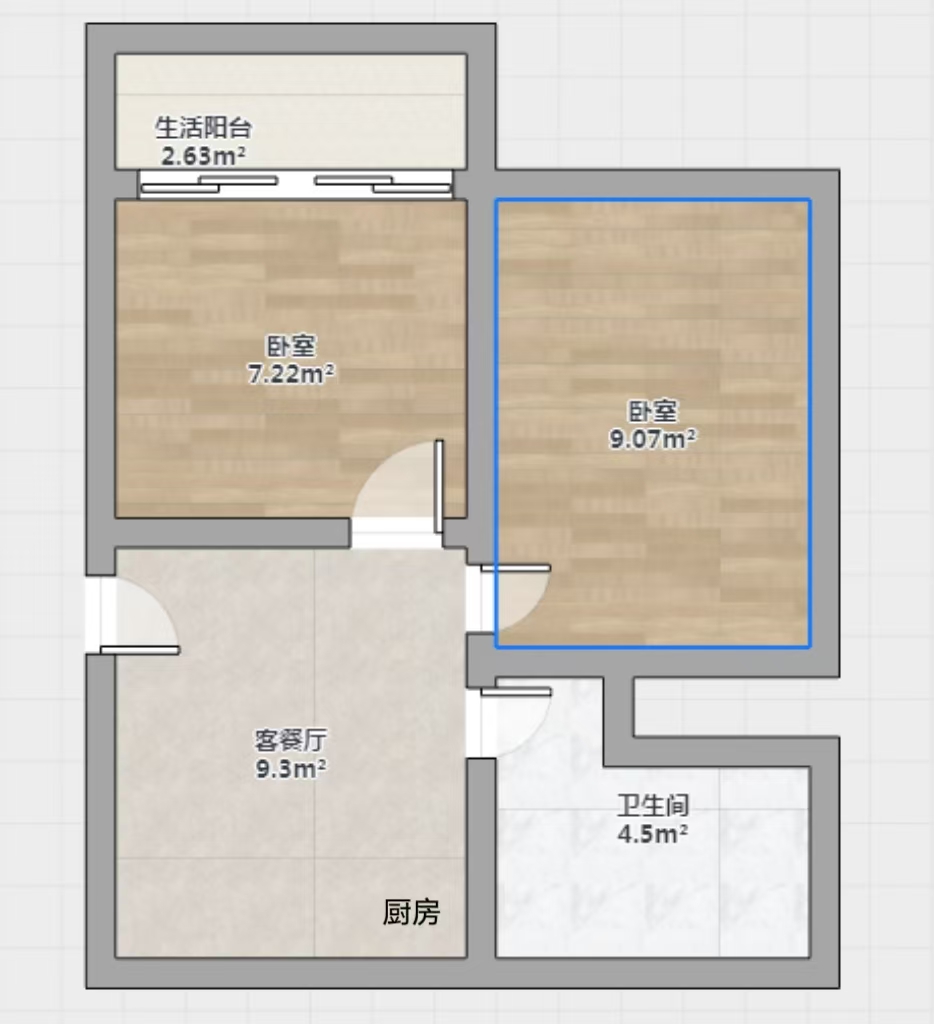 文峰路5号 2室1厅1卫 50.24m&sup2;