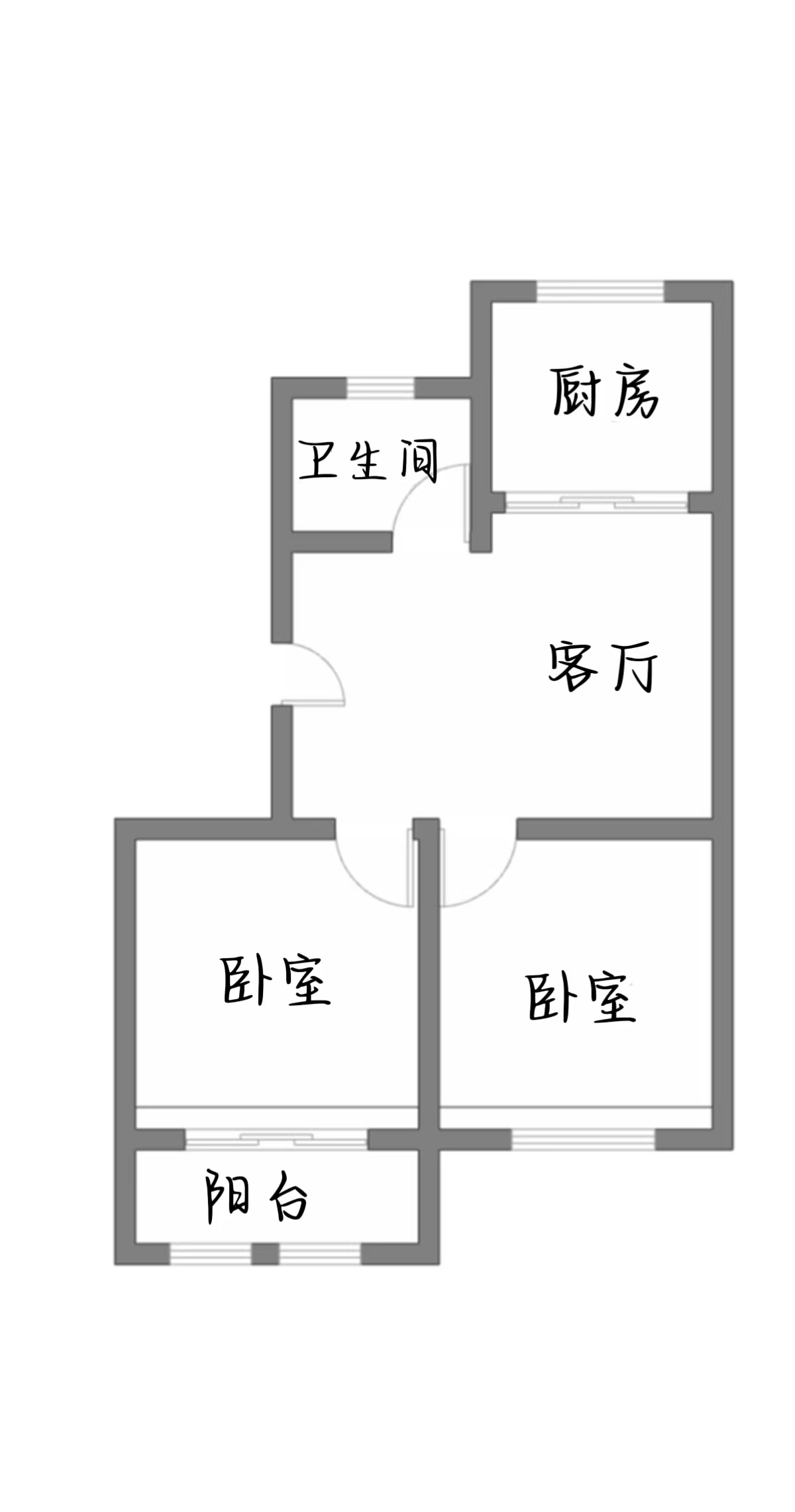 星月花园 2室1厅1卫 83m&sup2;