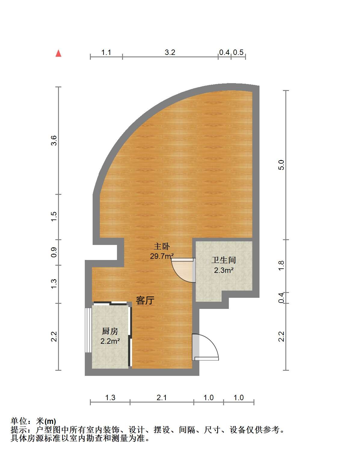 华润悦玺 1室1厅1卫 62m&sup2;