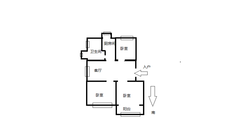 光明西村 3室1厅1卫 76.3m&sup2;