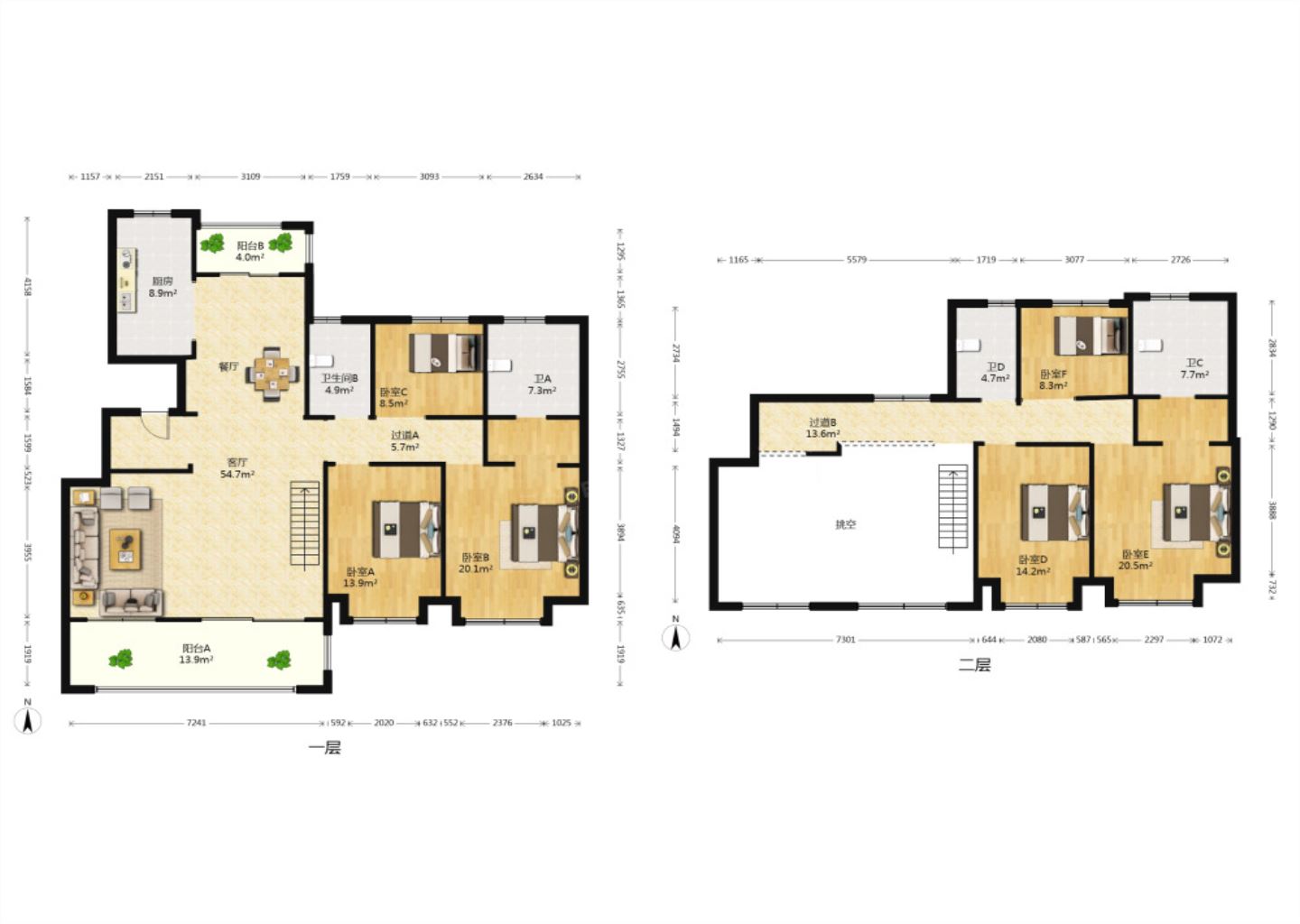 万濠瑜园 6室2厅4卫 255.86m²