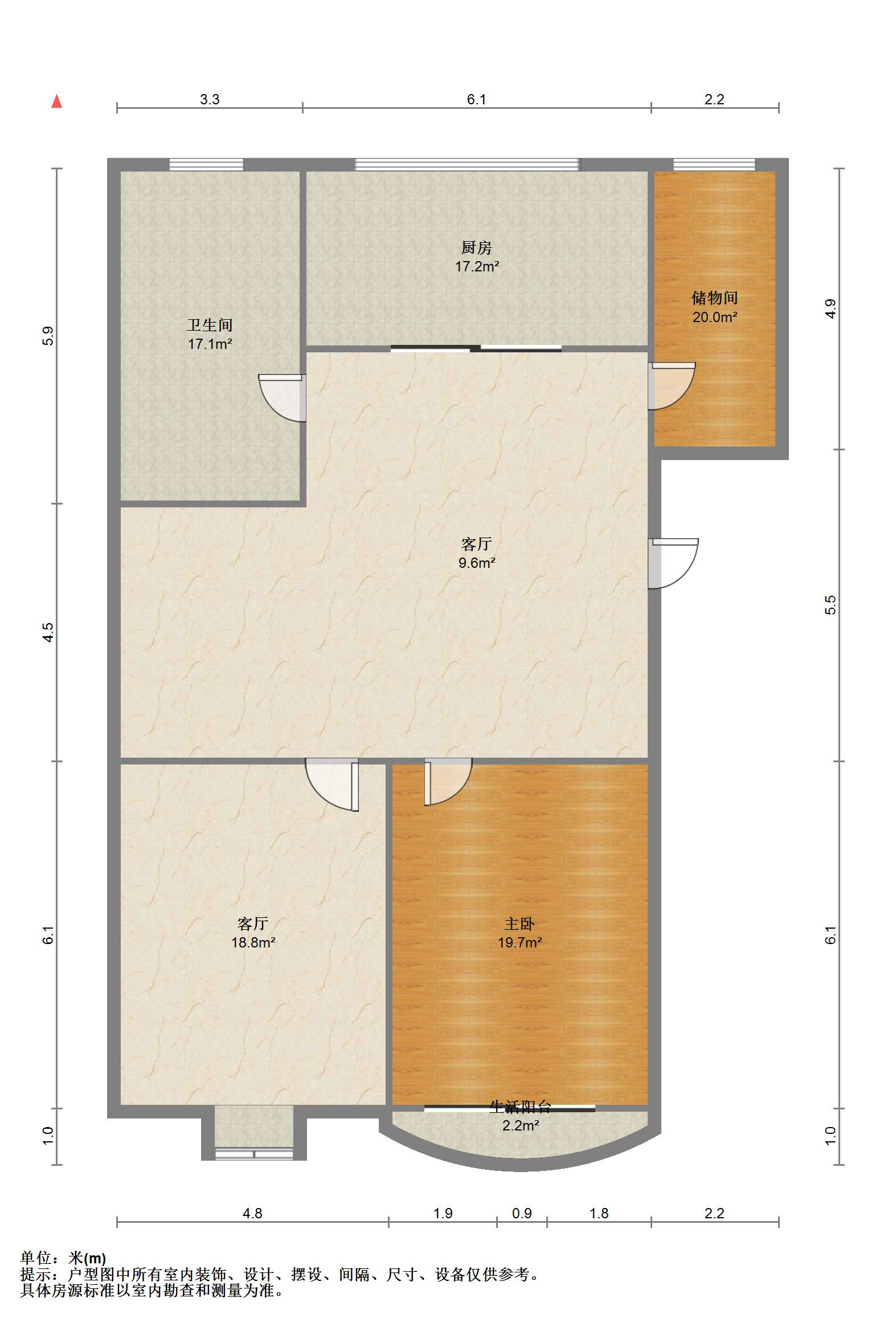 天龙逸园 3室2厅1卫 112m&sup2;