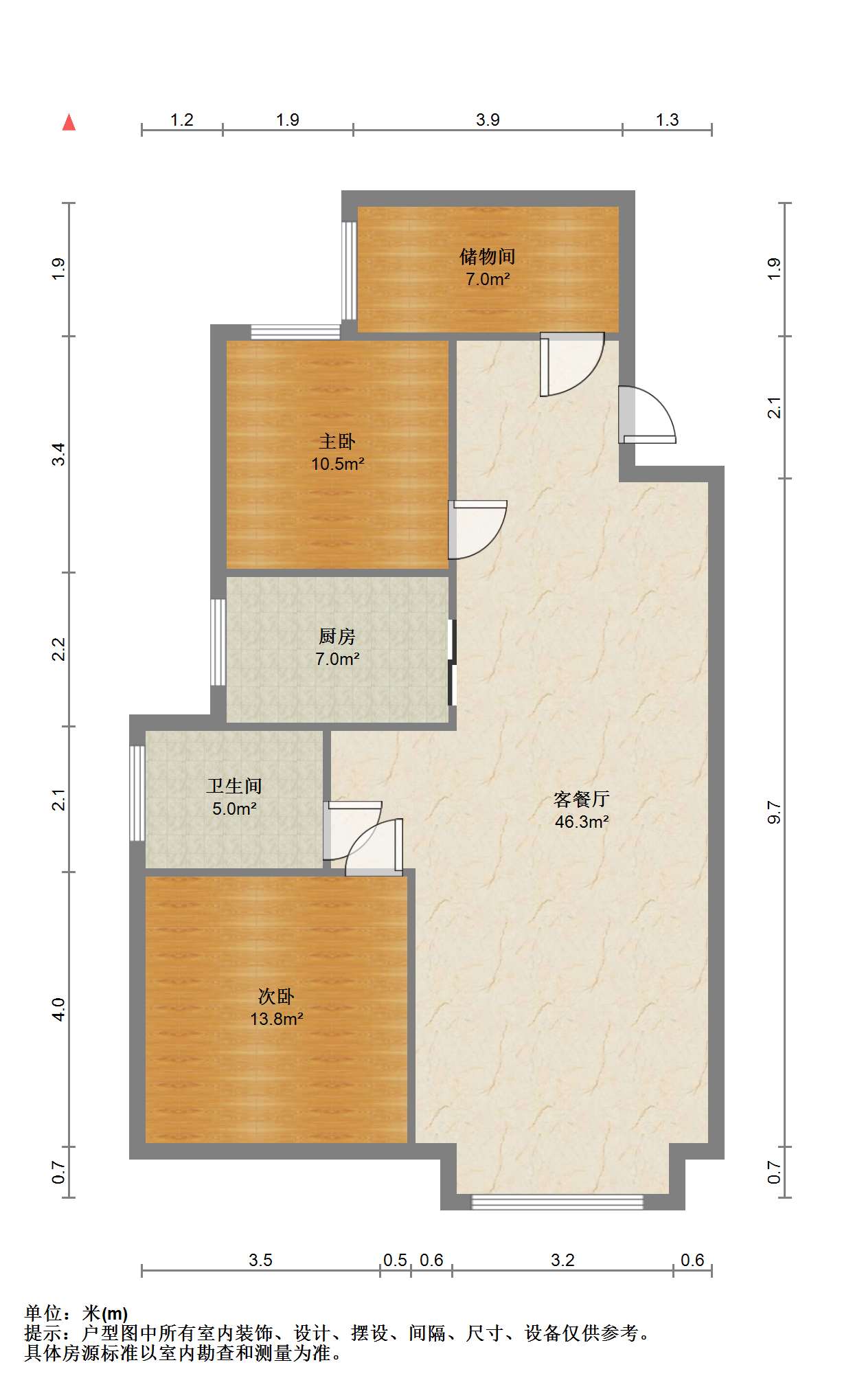 军山花园 4室2厅3卫 224.29m&sup2;