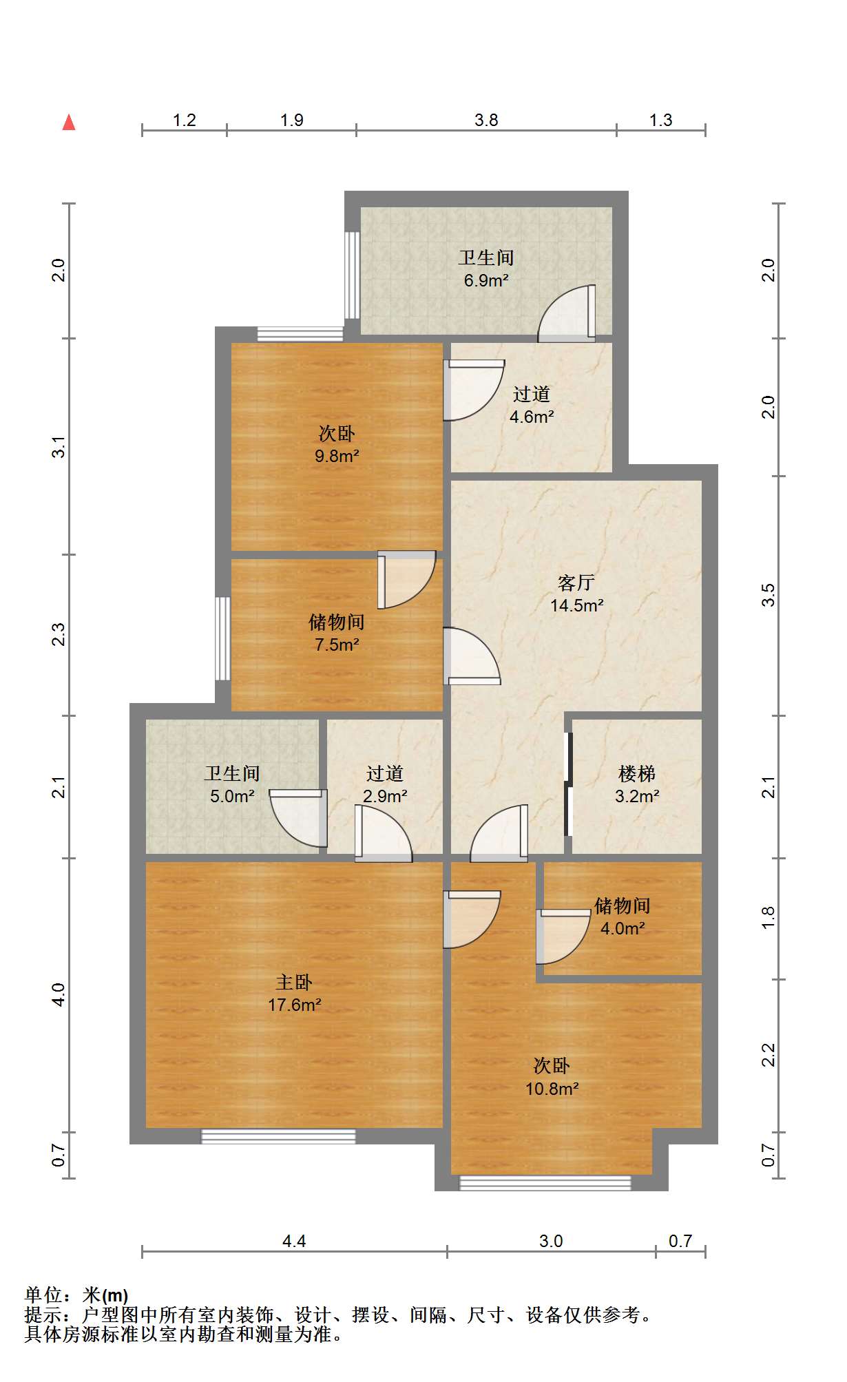 军山花园 4室2厅3卫 224.29m&sup2;