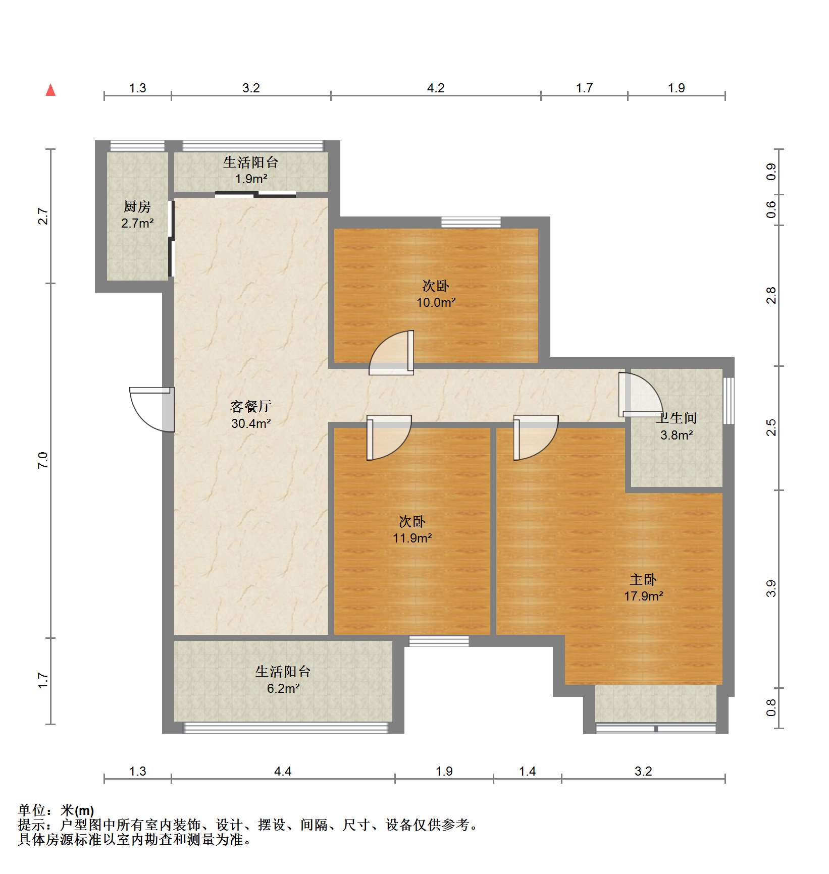 恒大御澜庭 3室2厅0卫 110m&sup2;