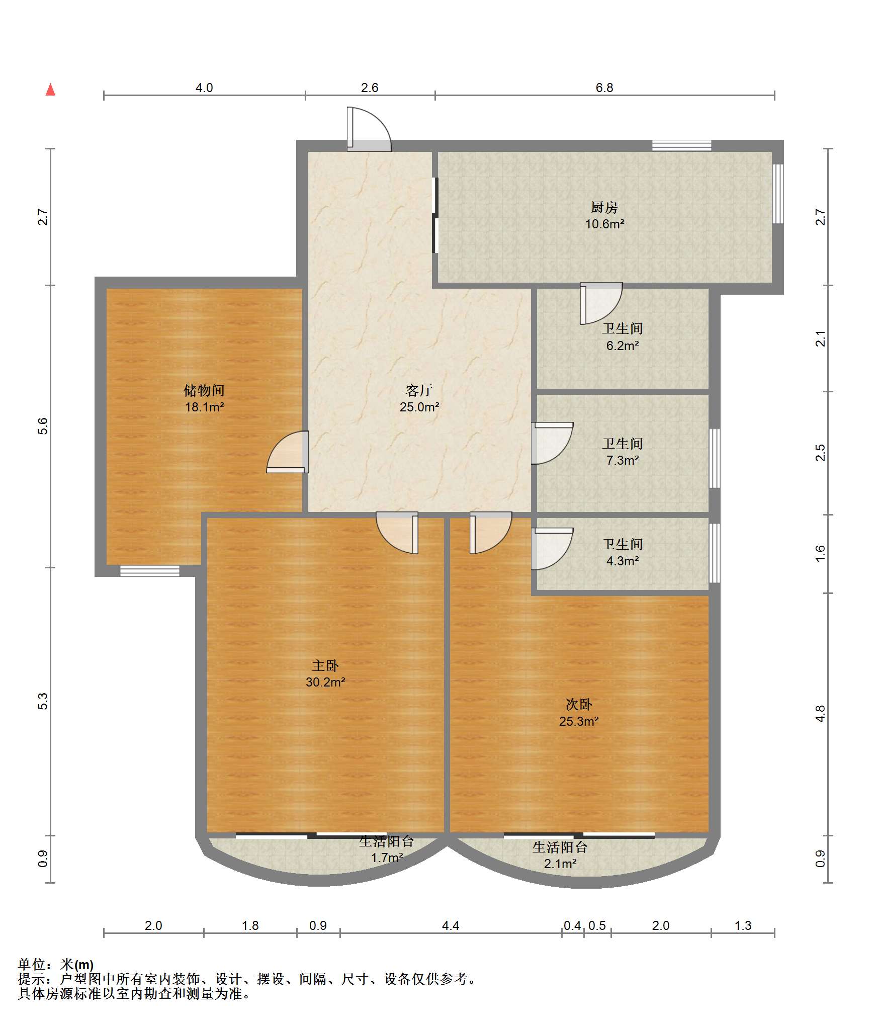 天龙逸园 2室1厅1卫 92m²