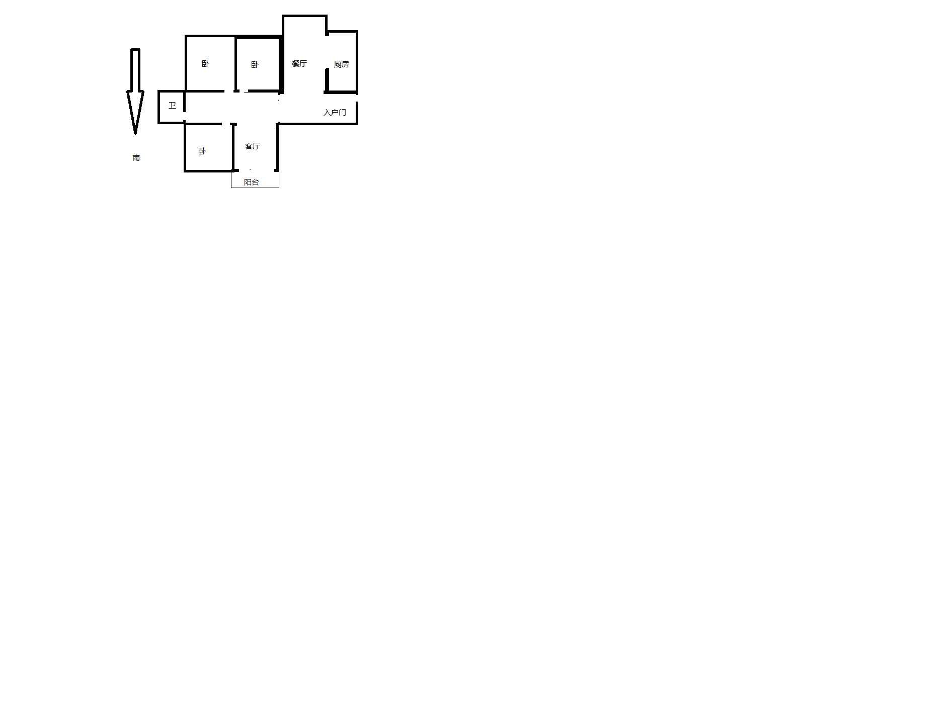 江景苑小区 3室2厅1卫 133.79m&sup2;