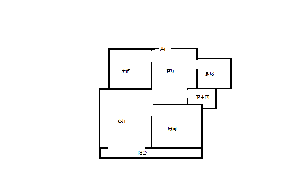 颐景苑 2室2厅1卫 98.62m&sup2;