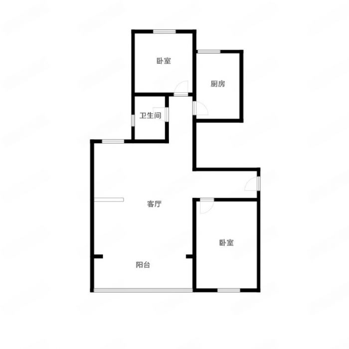 都市豪庭 2室1厅1卫 120.92m&sup2;