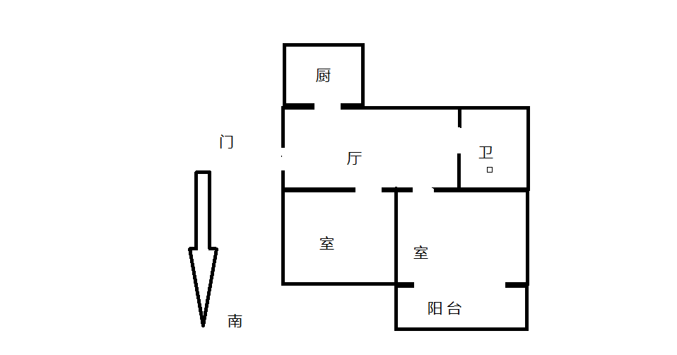 花园角 2室1厅1卫 62.01m&sup2;