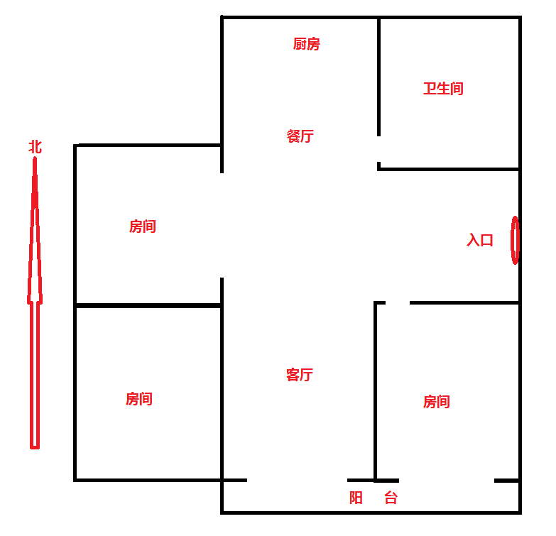 恒成楼 3室2厅1卫 119.61m²