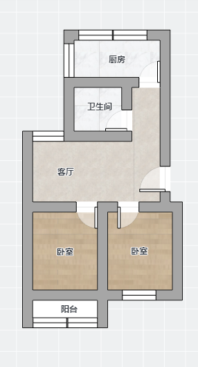 北濠桥新村 2室1厅1卫 71.2m&sup2;