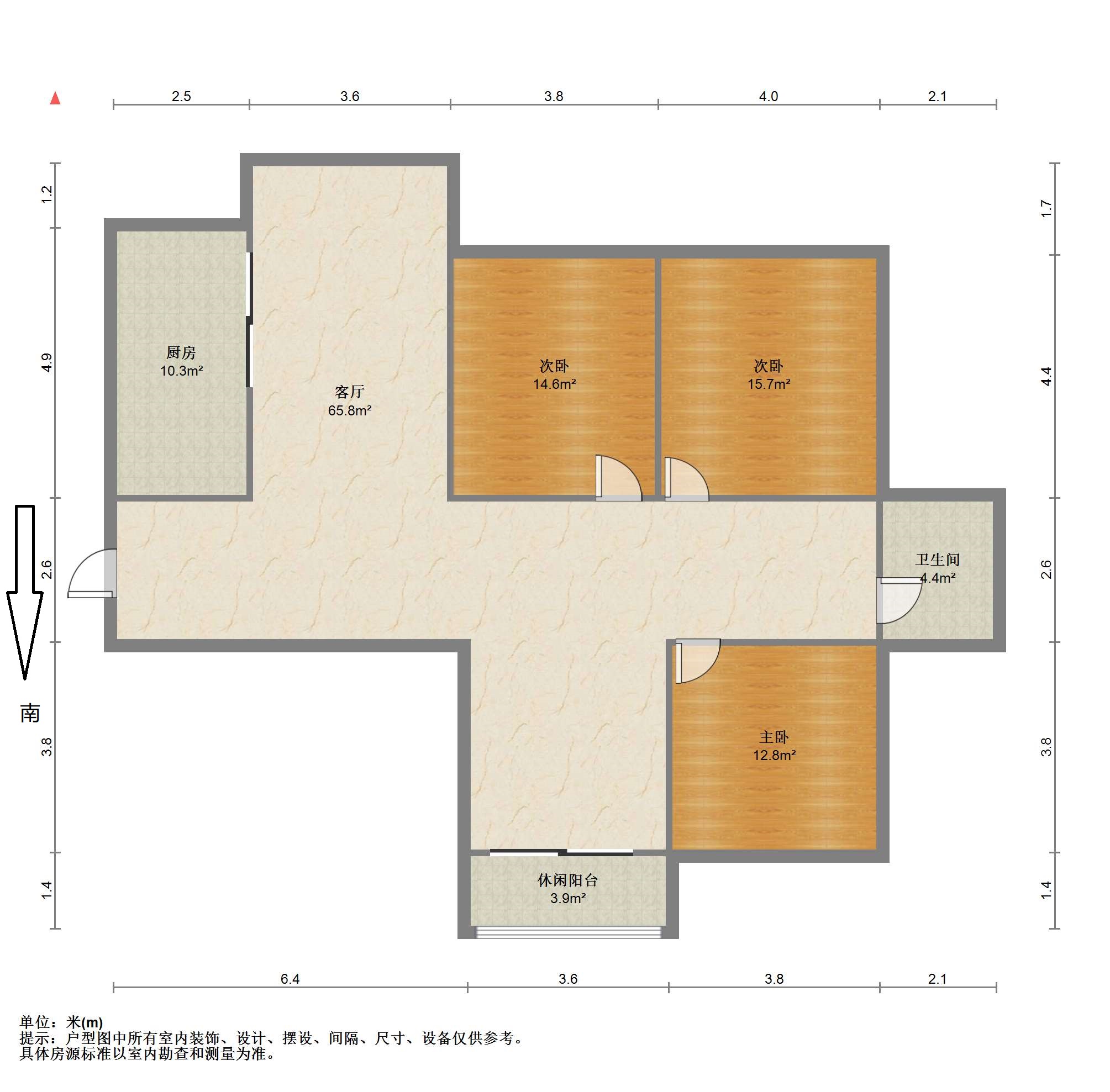 江景苑小区 3室2厅1卫 132.63m&sup2;