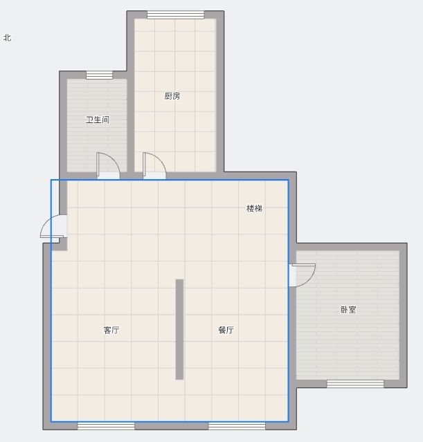 濠东路51号小区 2室1厅1卫 87.07m&sup2;