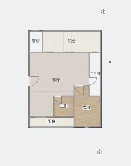 天润家园 2室1厅1卫 82m&sup2;