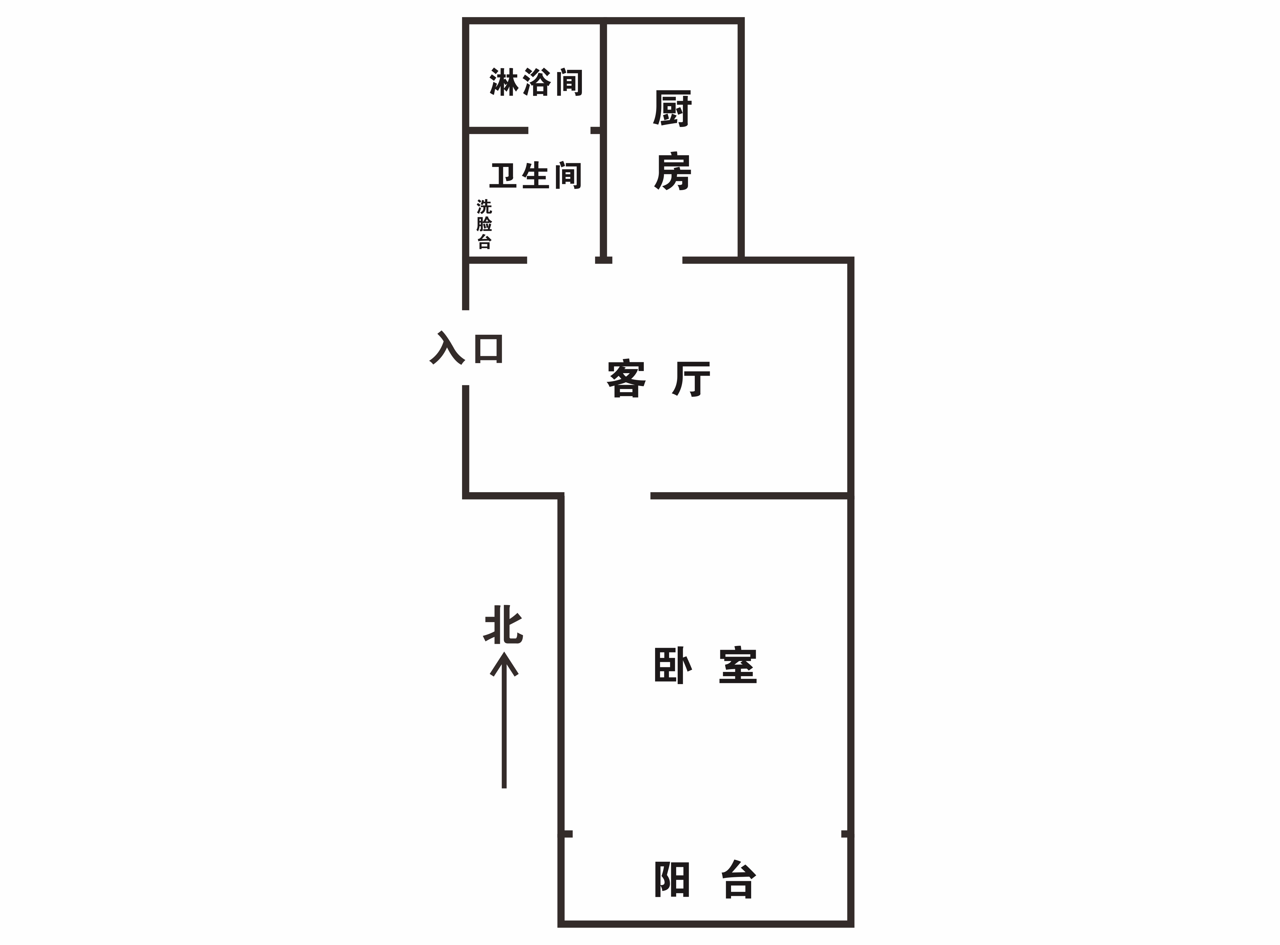 郭里园 2室1厅1卫 48.13m&sup2;