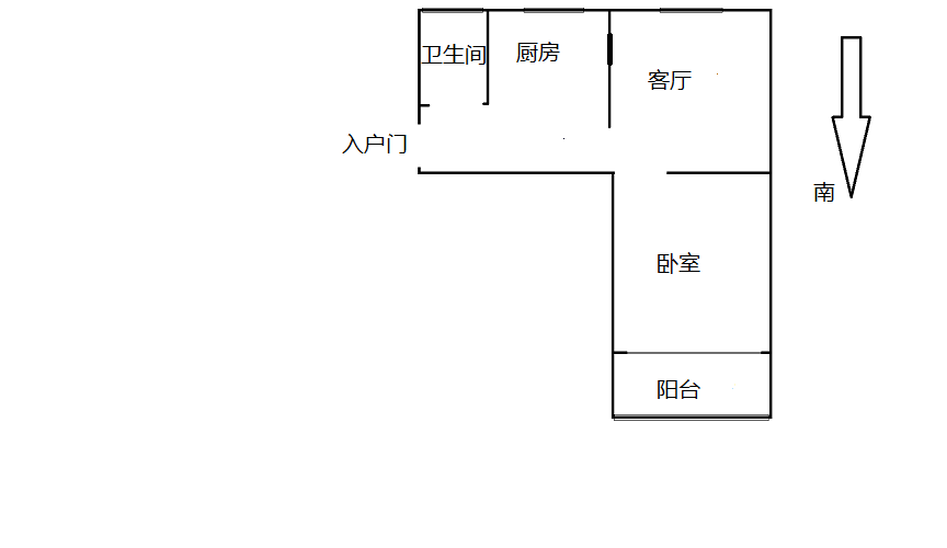 青年中路9号 1室1厅1卫 70m&sup2;