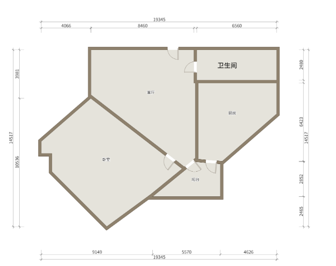 优山美地花园北区 1室1厅1卫 60m²
