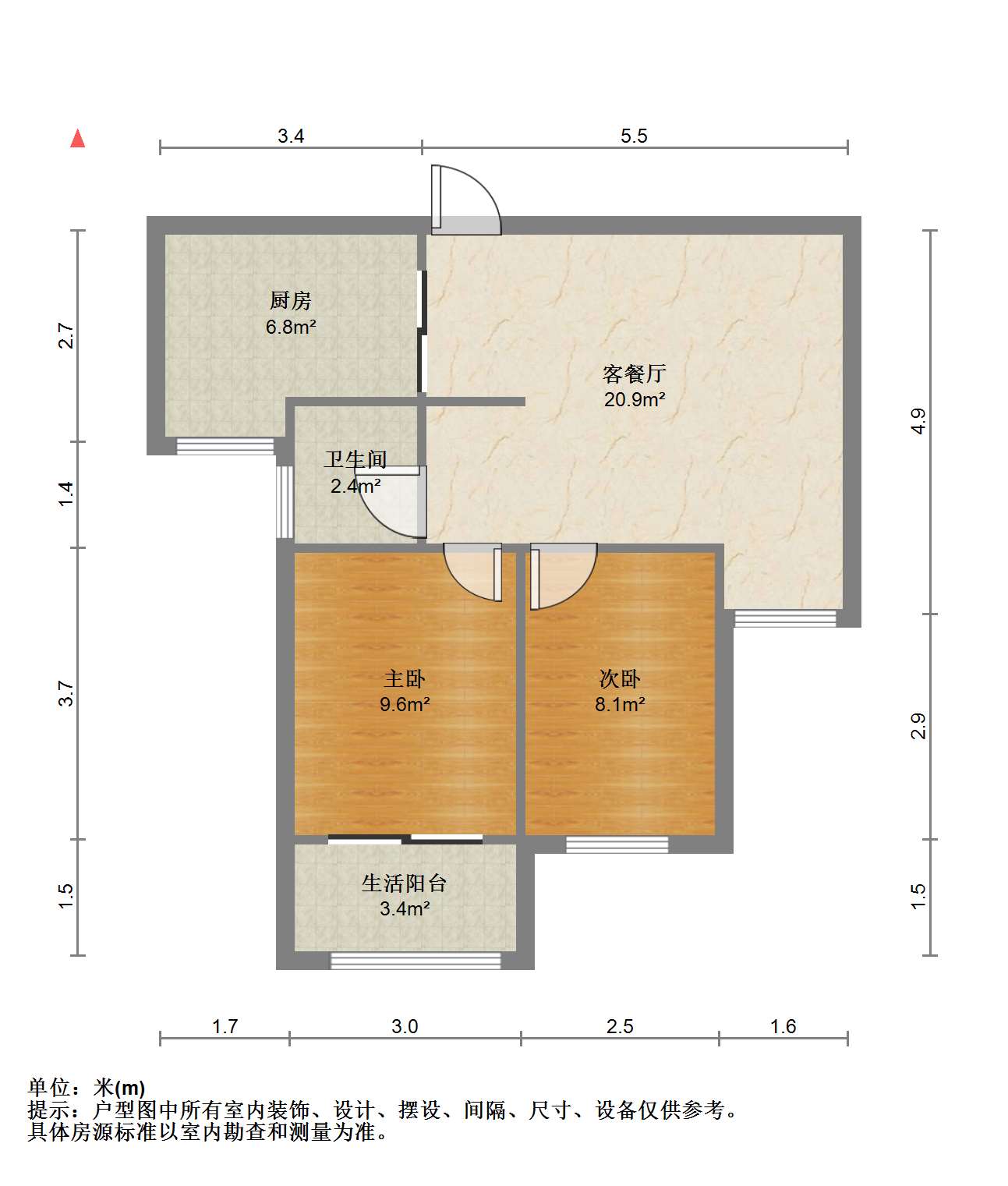 金韵华庭 2室2厅1卫 100m&sup2;