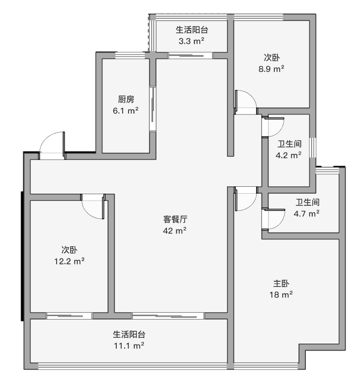 绿城桂语江南 3室2厅2卫 132.00m²