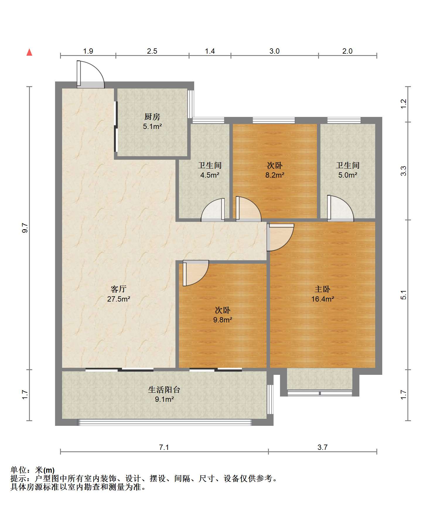 华宇锦绣澜湾 3室2厅2卫 117.8m&sup2;