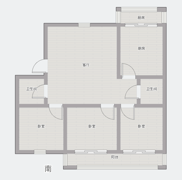 森大蒂花苑南区 3室2厅2卫 140.32m&sup2;