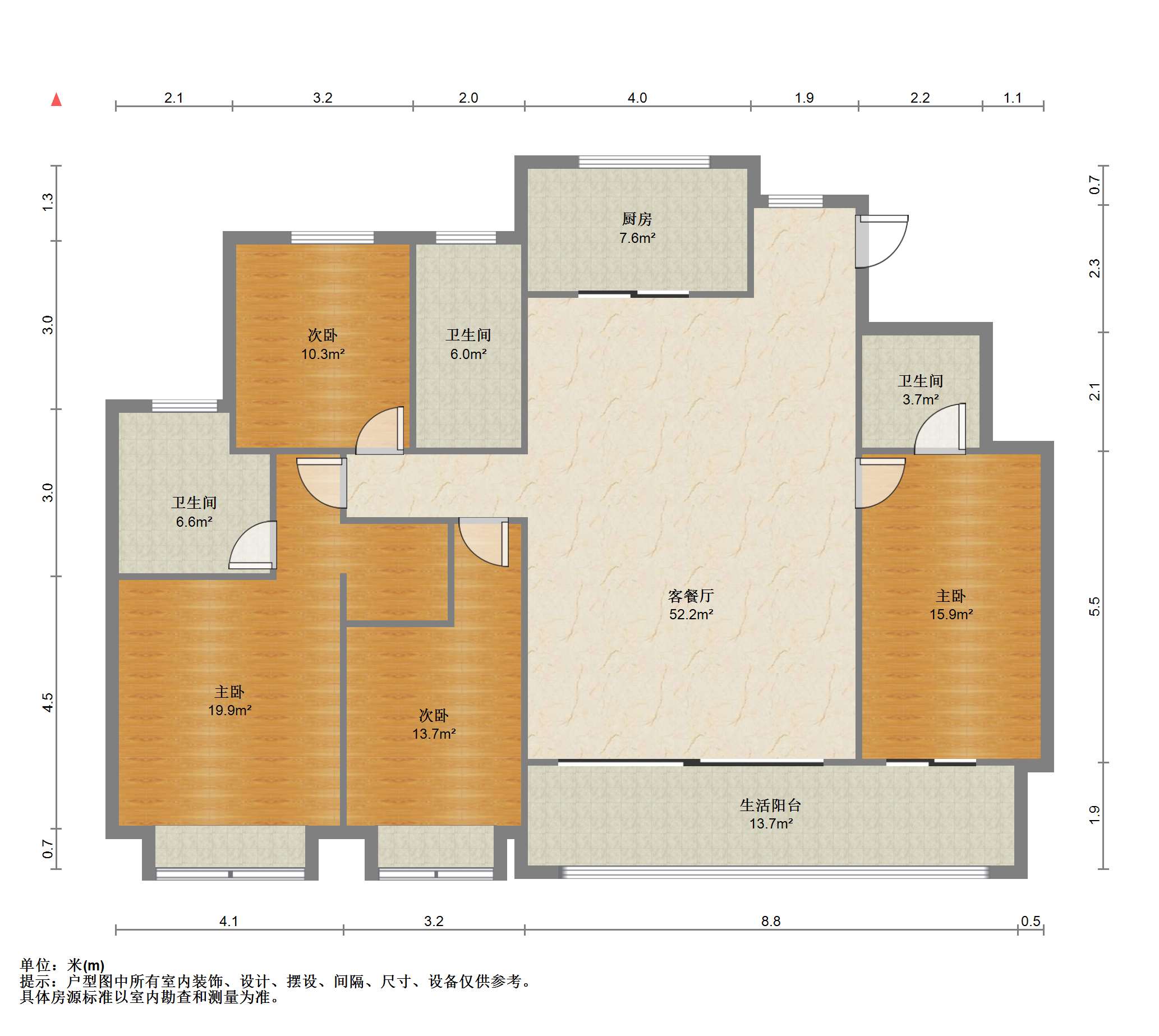 中海翠湖溪岸 4室2厅3卫 178.71m&sup2;