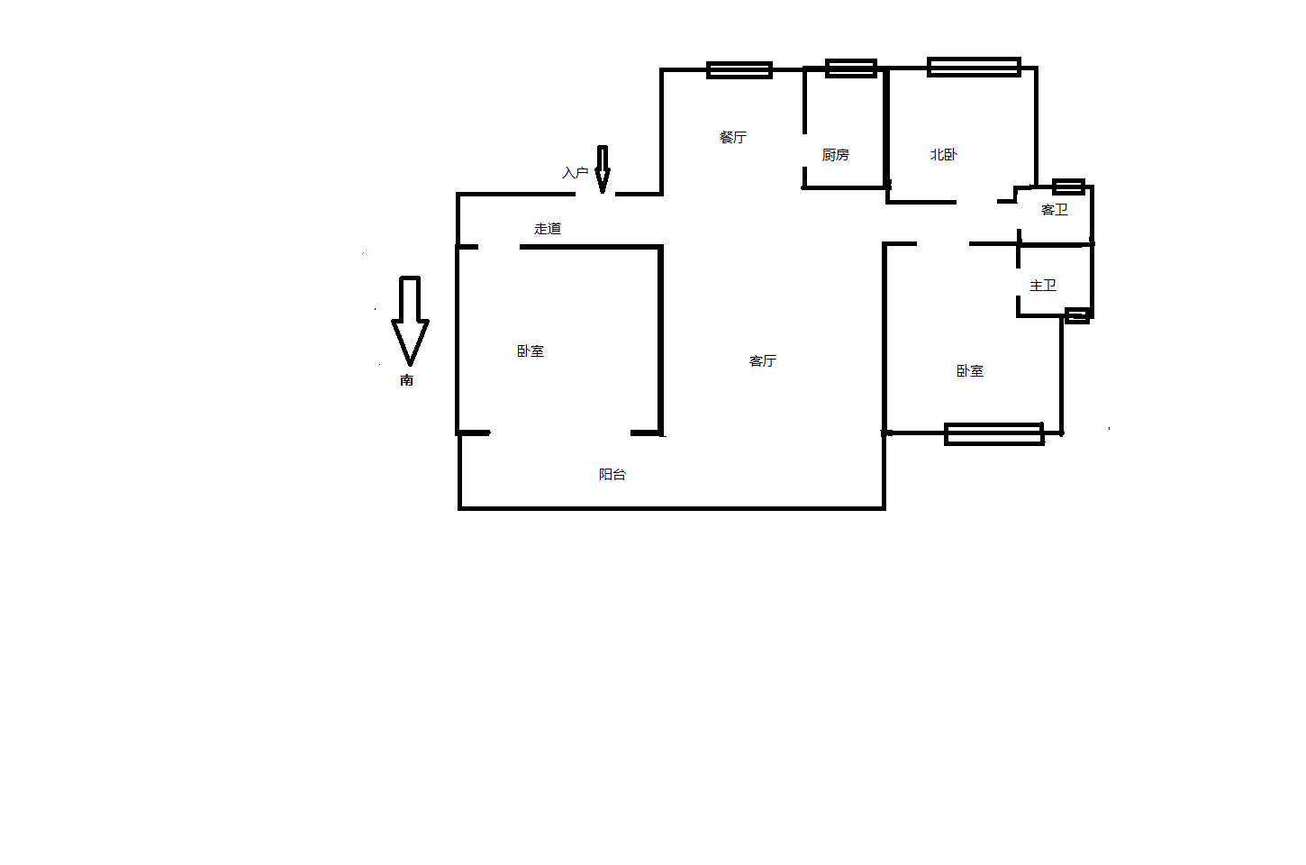 珑府 3室2厅2卫 126.9m&sup2;