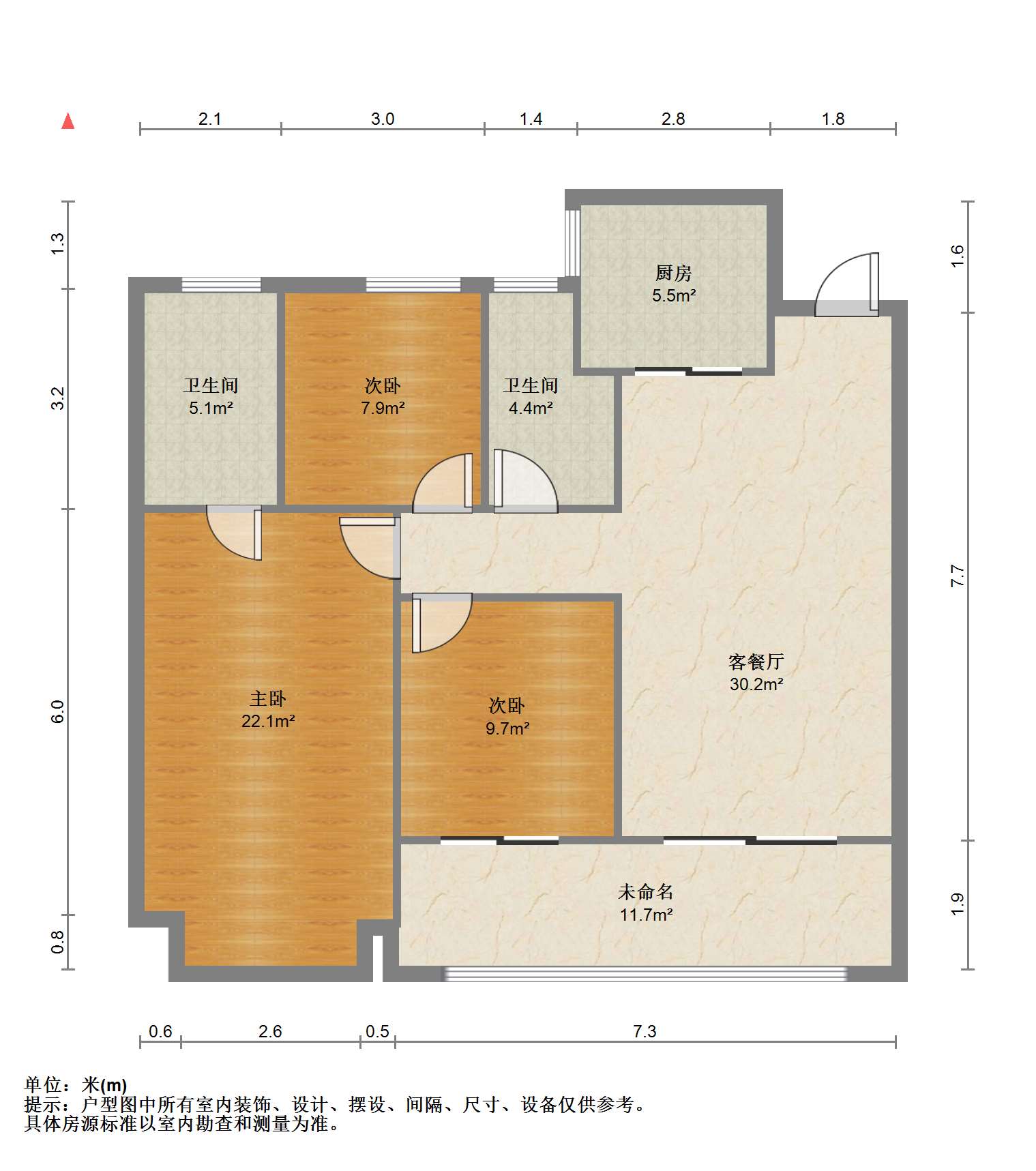 南通金鹰世界·尚府 3室2厅2卫 118.04m²
