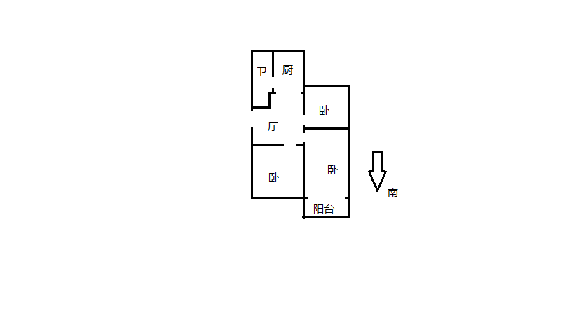 陈家小园东区 3室1厅1卫 78m&sup2;