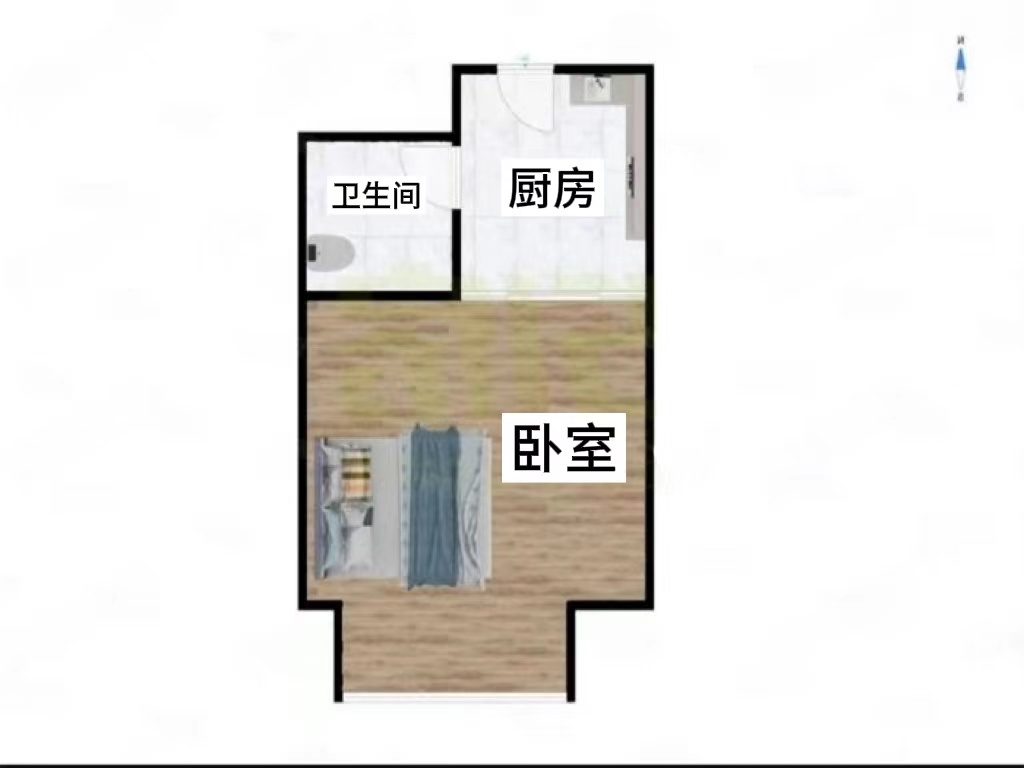 南通万达广场 1室1厅1卫 37m²