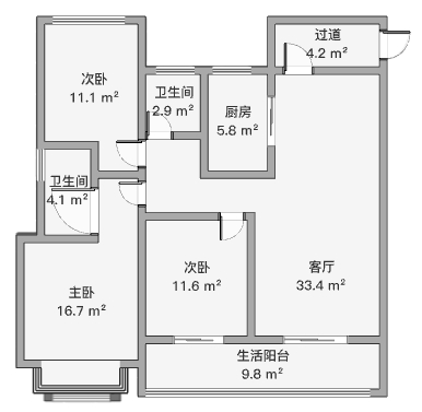 春风南岸东园 3室2厅2卫 122m&sup2;