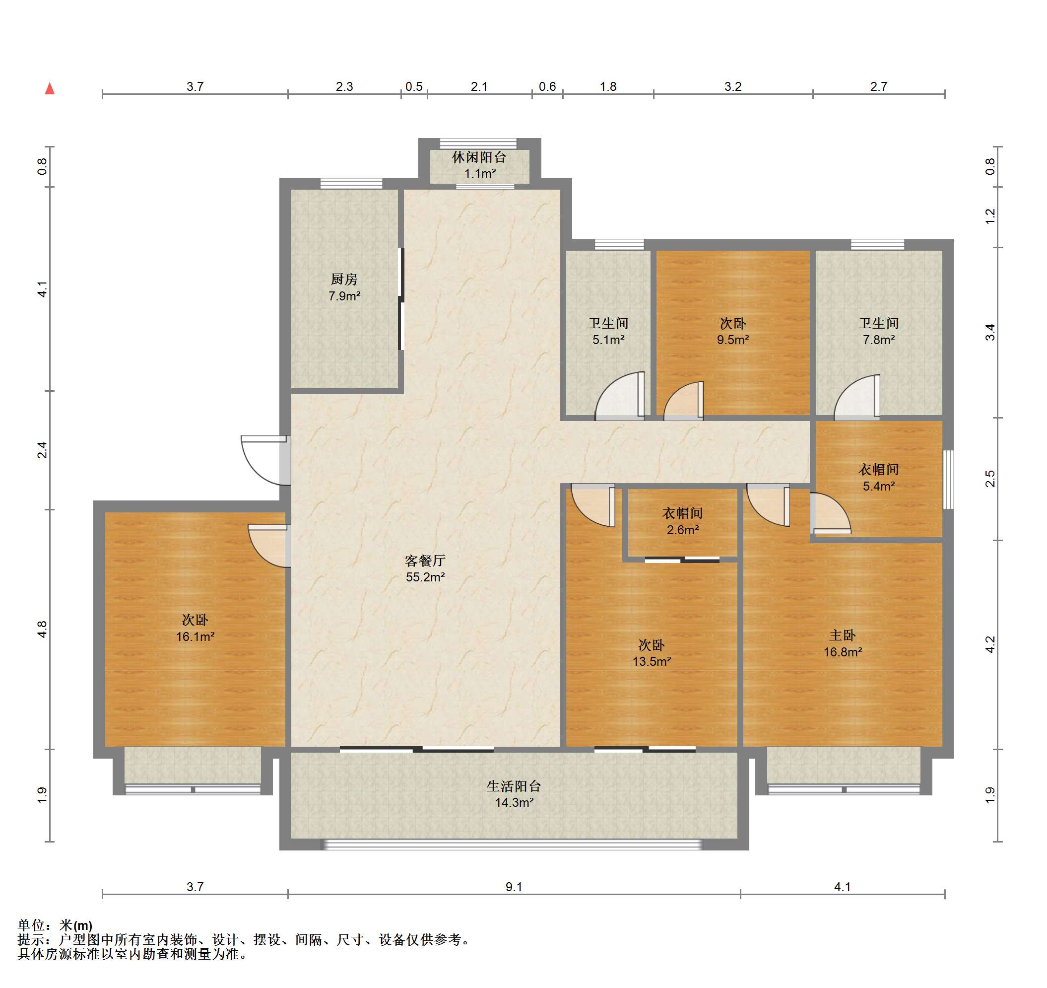 崇川金茂府 4室2厅2卫 186.00m&sup2;
