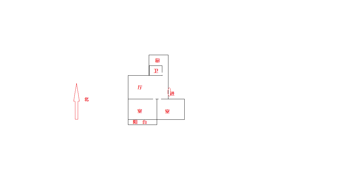 郭里园 2室1厅1卫 71.81m&sup2;