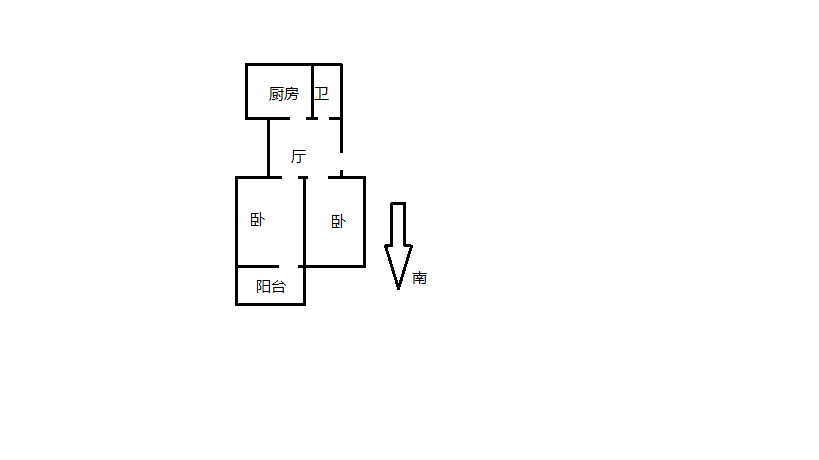 姚港路22号 2室1厅1卫 69.68m&sup2;