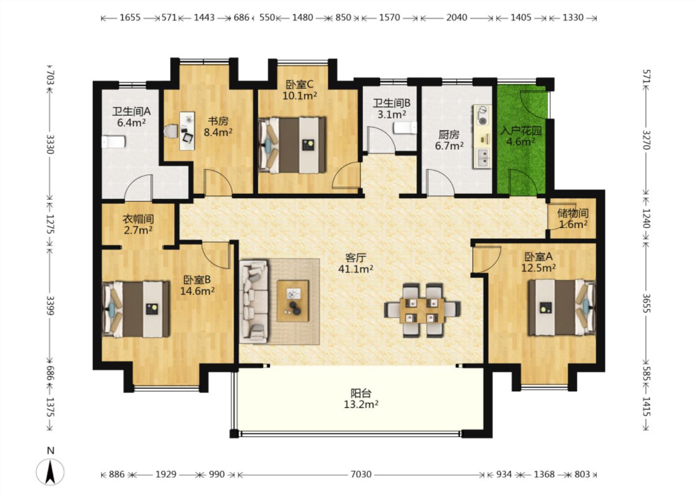 静海府 4室2厅2卫 142.76m&sup2;