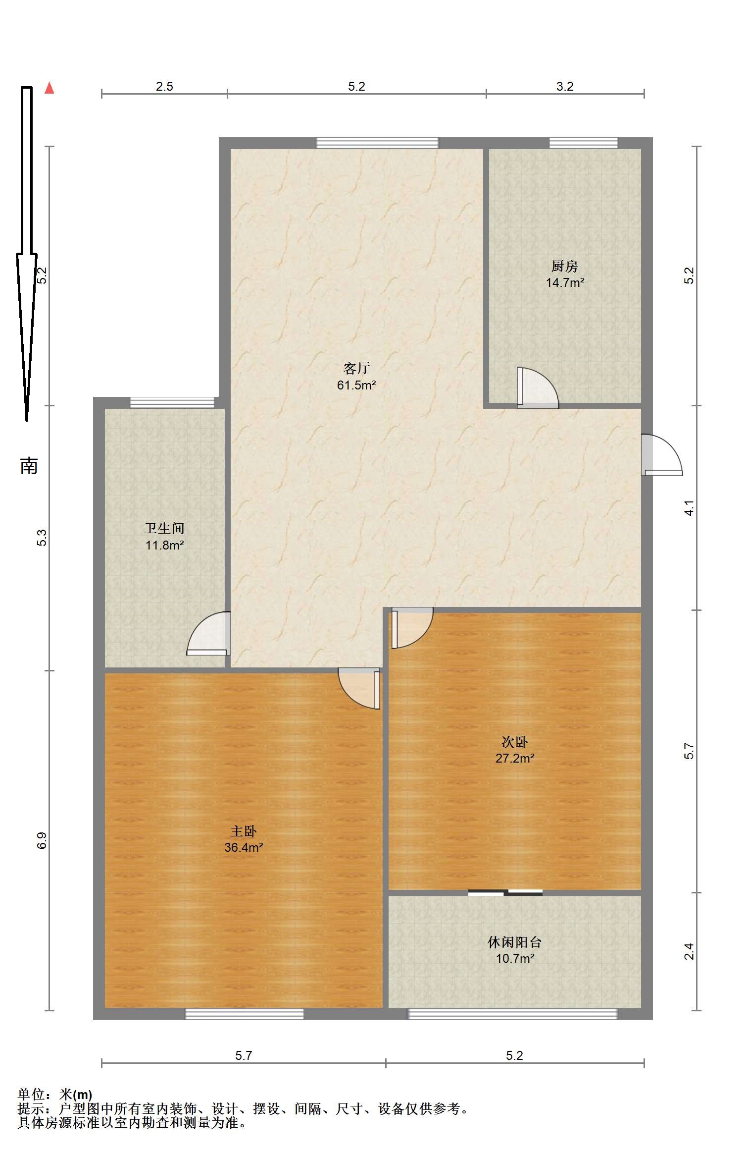江景苑小区 2室2厅1卫 105.00m&sup2;