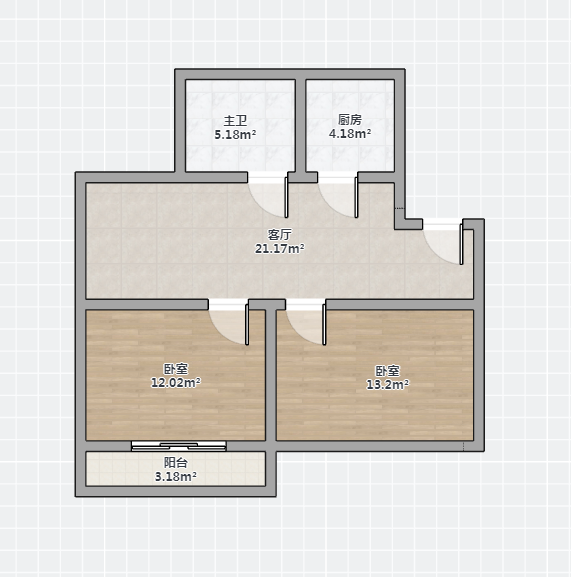 北濠桥东村 2室1厅1卫 77m&sup2;