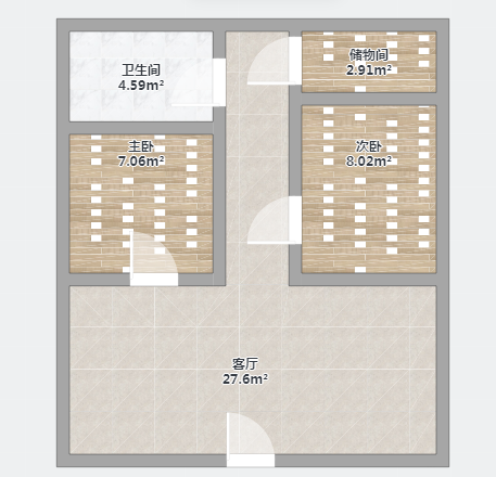 宝隆花园 1室1厅1卫 63.5m²