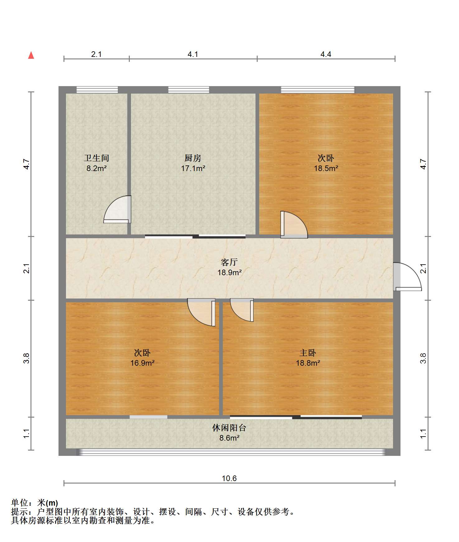 天都花苑 3室1厅1卫 110m&sup2;