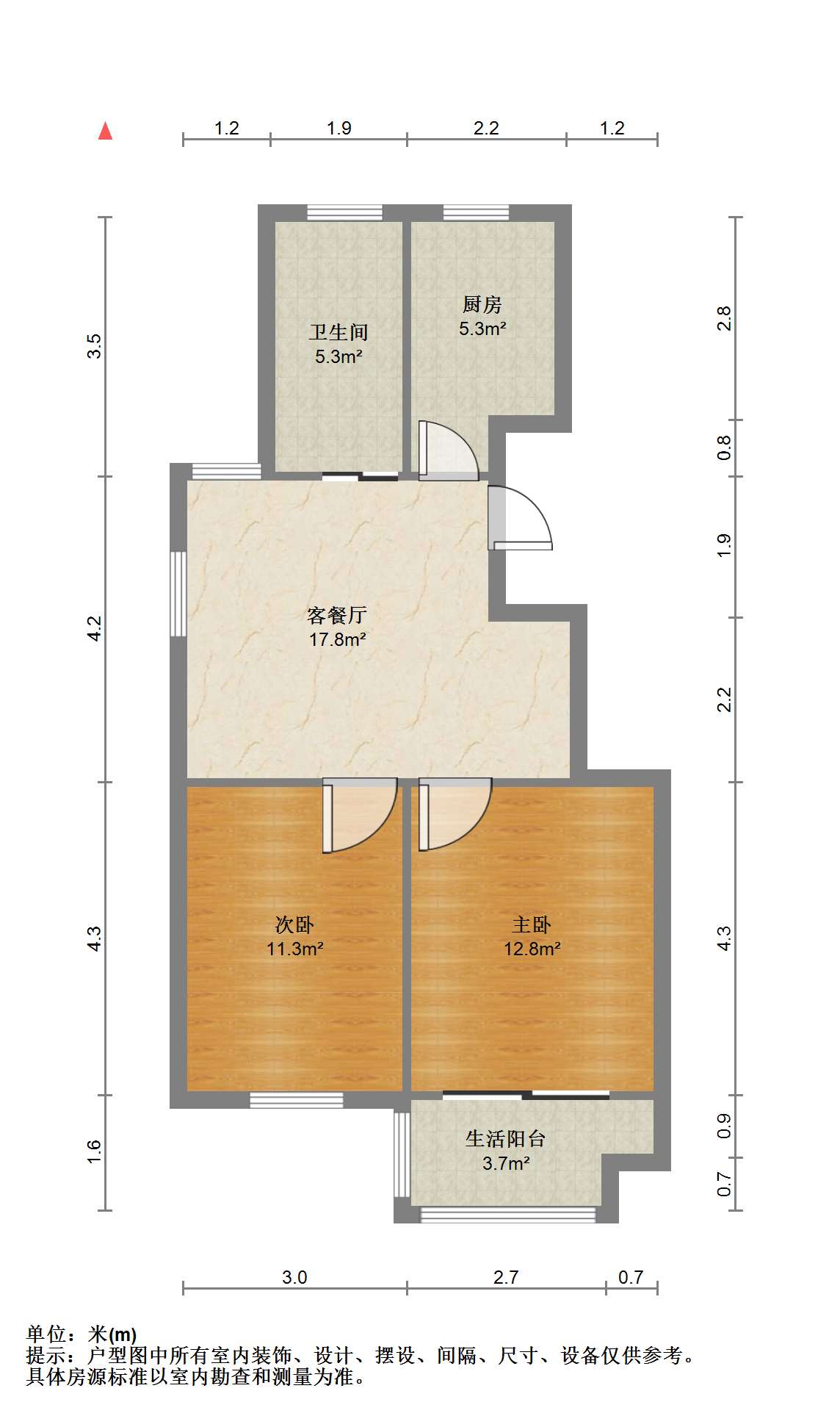 天香苑 2室2厅1卫 78.00m&sup2;