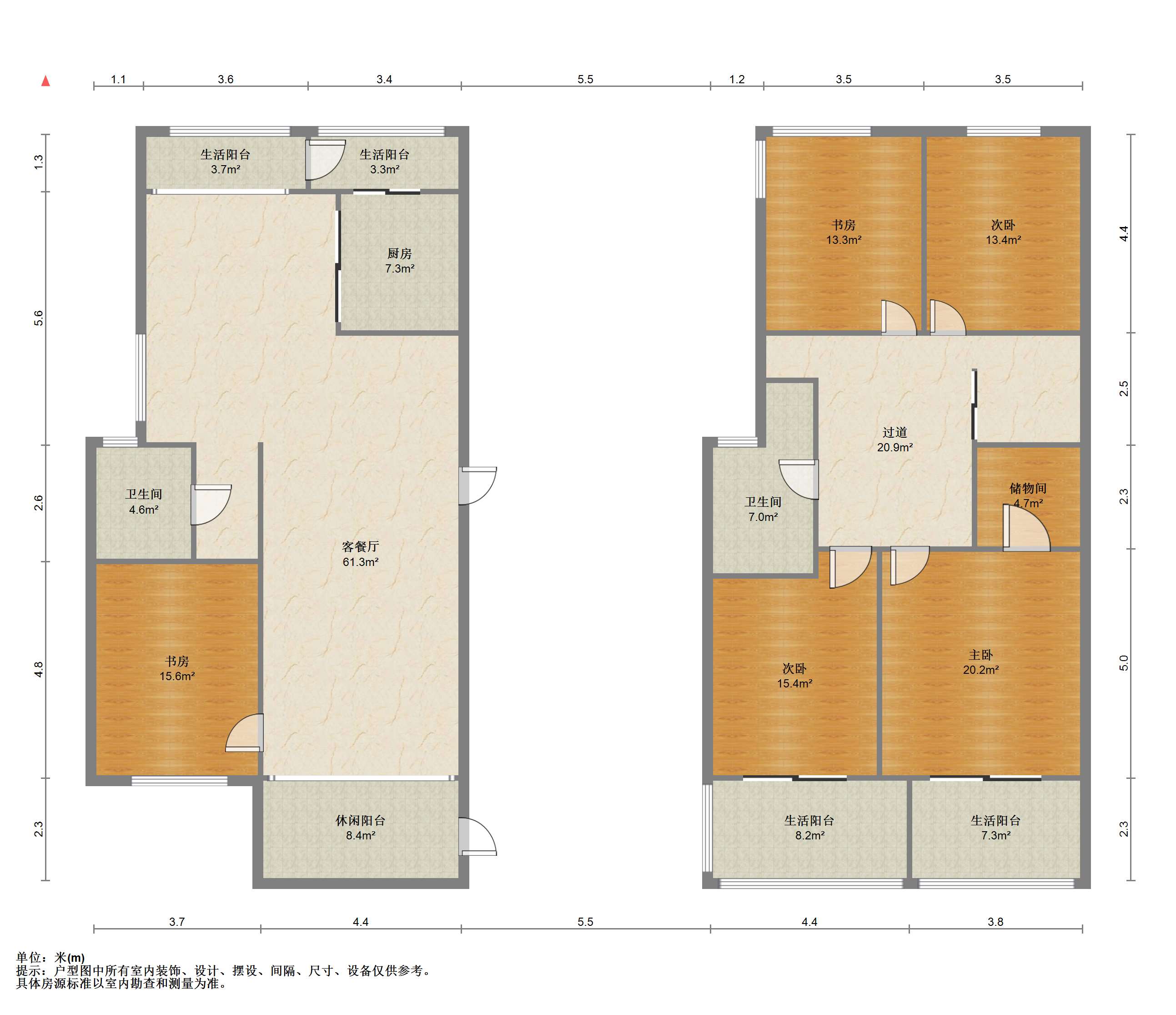 南通壹城水清木华 4室2厅2卫 230.15m&sup2;