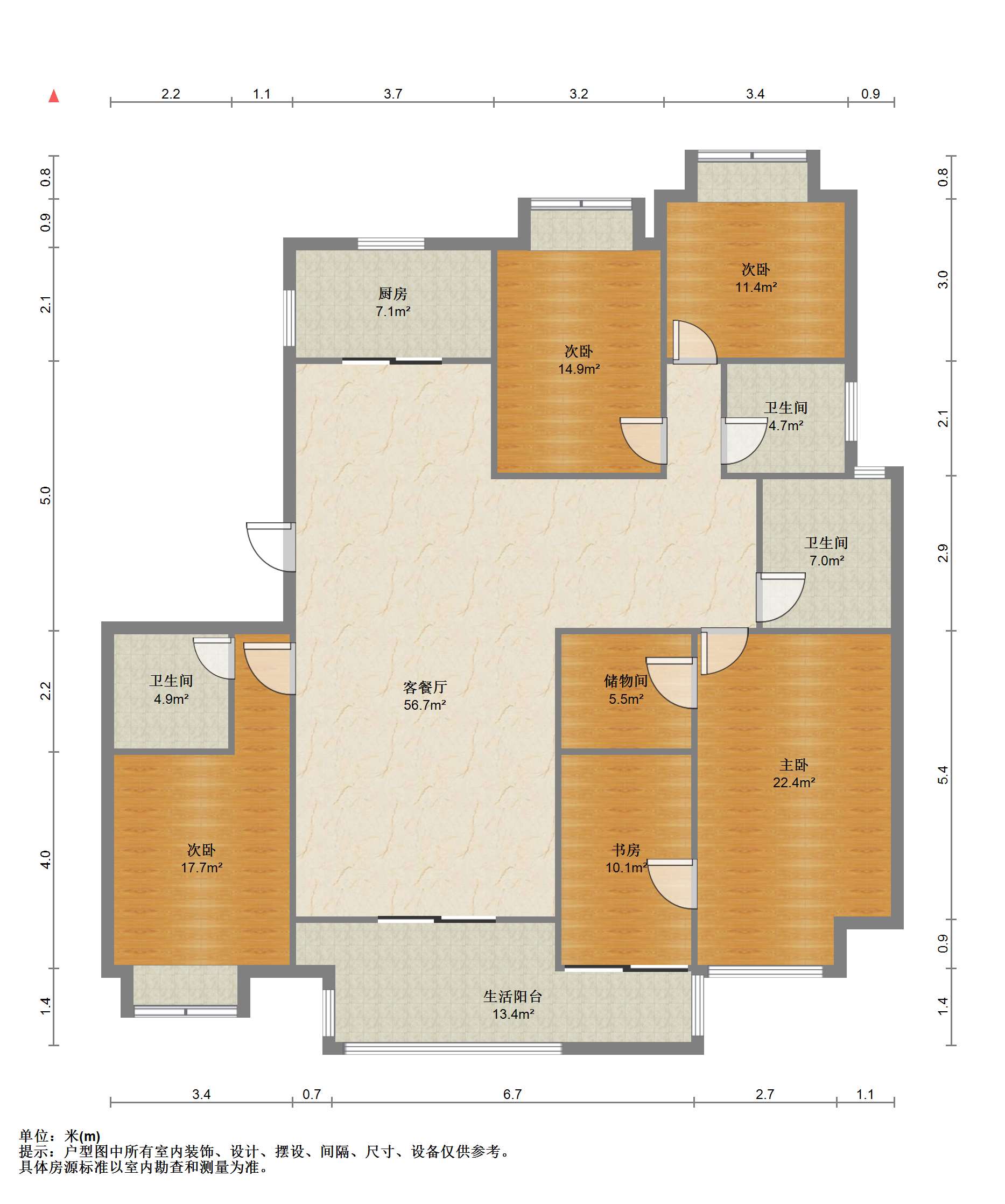 山景水岸 3室2厅2卫 225.00m&sup2;