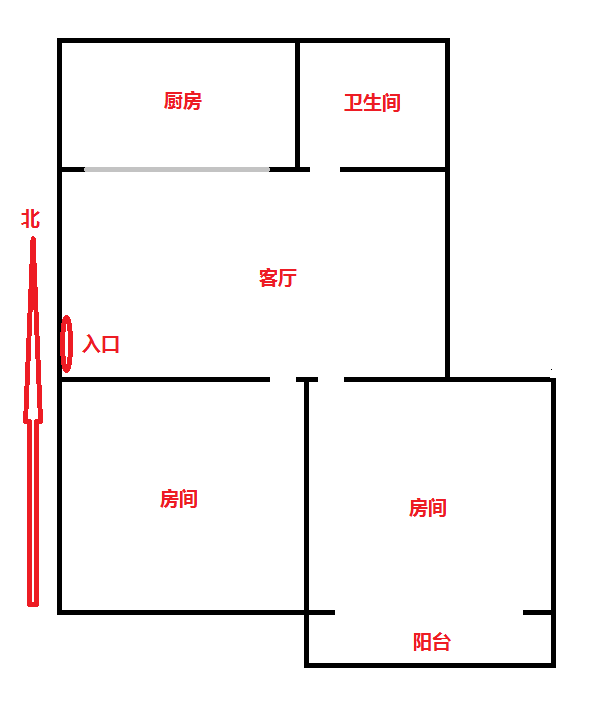 天馨花苑 2室1厅1卫 80.17m&sup2;