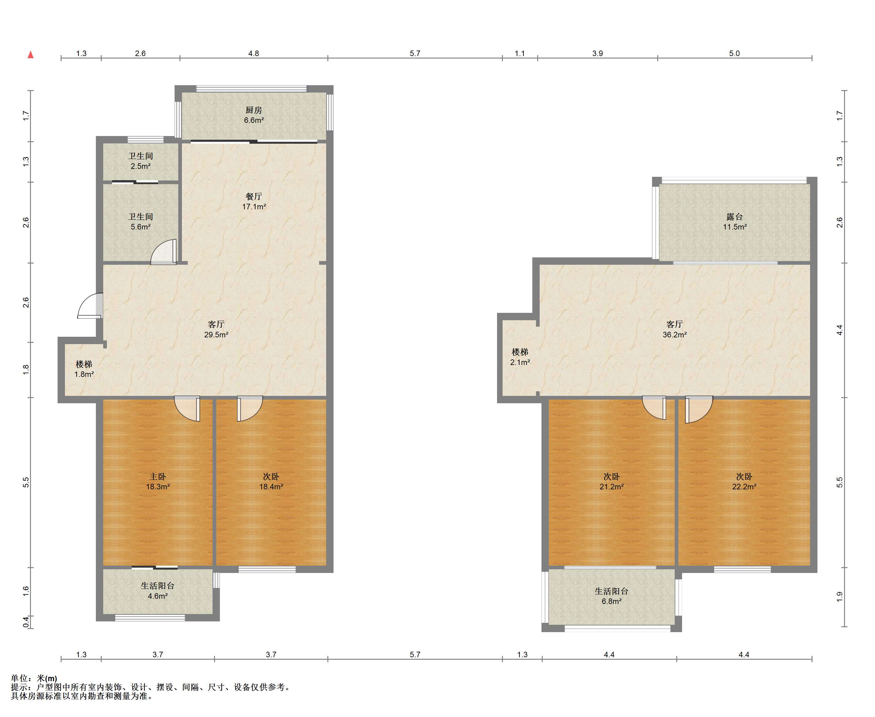 五山花苑 4室2厅1卫 96.00m&sup2;