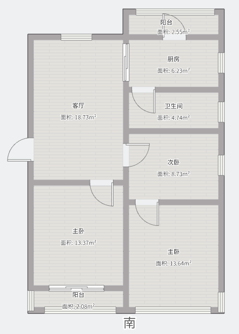 南园路18号大院 3室1厅1卫 93m²