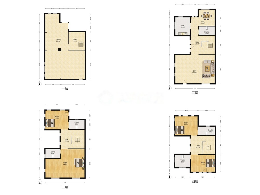 顺发御园 5室3厅3卫 311.7m&sup2;